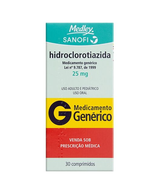 imagem do produto Hidroclorotiazida Medley 30 Comprimidos - Eurofarma