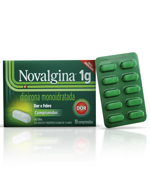 imagem do produto Novalgina 1g Sanofi Aventis 10 Comprimidos - Eurofarma